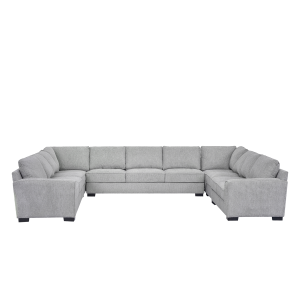Drew Big U-Shape Corner Sofa Light Grey