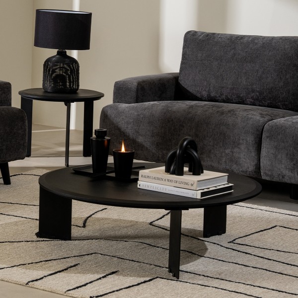 Neo 1 Coffee Table + 2 End Tables Set Black