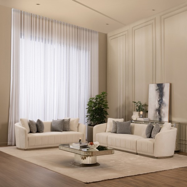 Alicia 4+3+1+1 Seater Sofa Set Beige