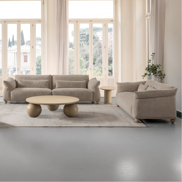 Wexford 4+3+1 Sofa Set Light Brown