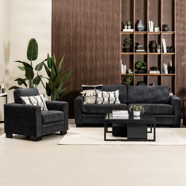 Alfred 3+2+1 Seater Sofa Set Dark Grey