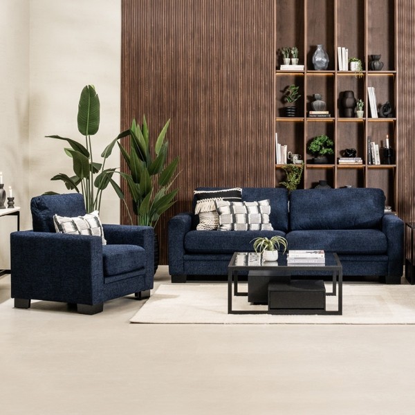 Alfred 3+2+1 Seater Sofa Set Blue