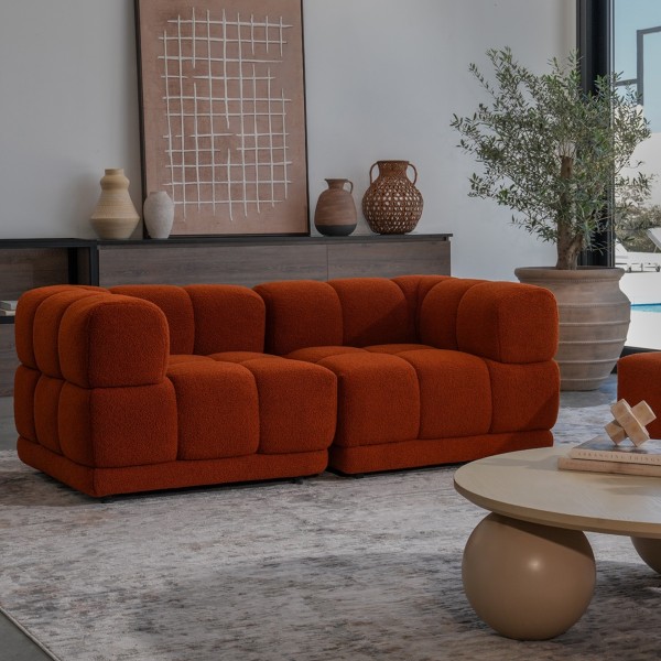 Dallas 2 Seaters Sofa Orange
