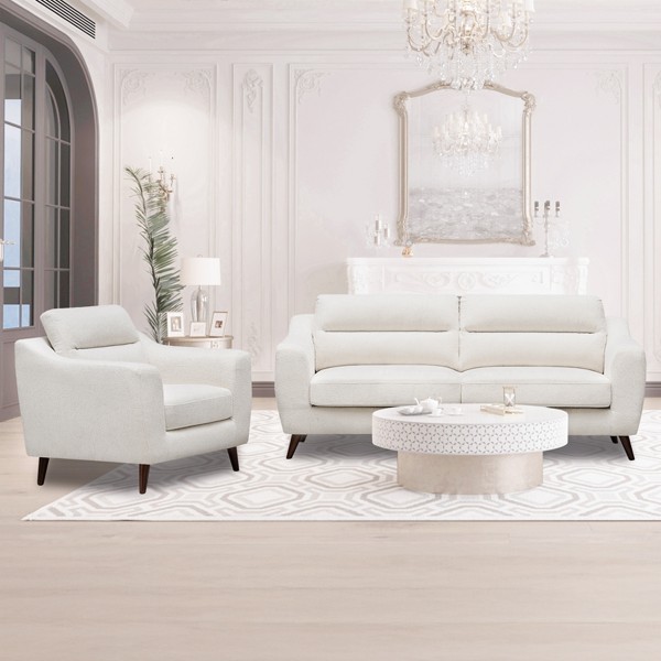 Logan 3+2+1 Seater Sofa Set White