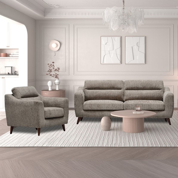 Logan 3+2+1 Sofa Seater Set Light Brown