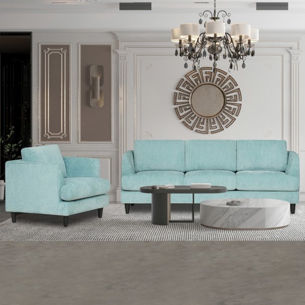 Norya 3+2+1 Seater Sofa Set Blue