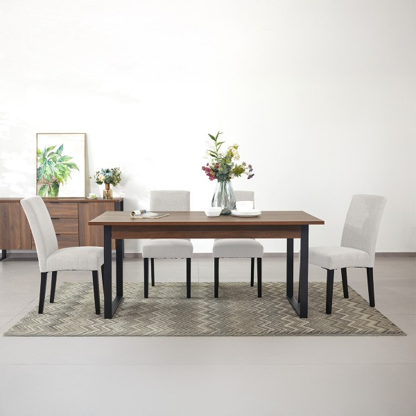 Anna 8+1 Dining Set Light Grey