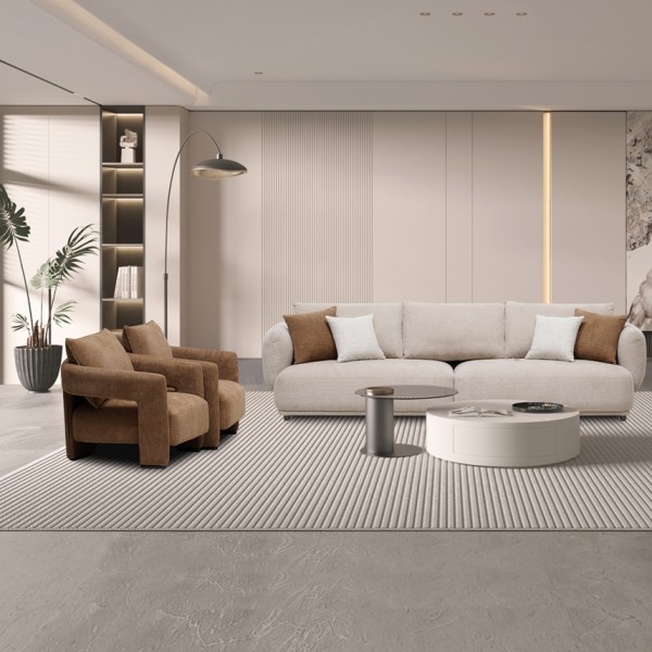 Cedar 4+3+1+1 Seater Sofa Set Light Brown
