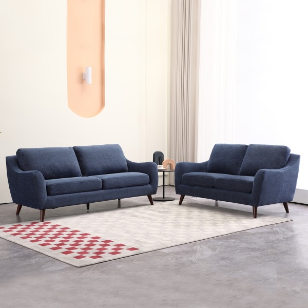 London 3+2+1 Seater Sofa Set Blue