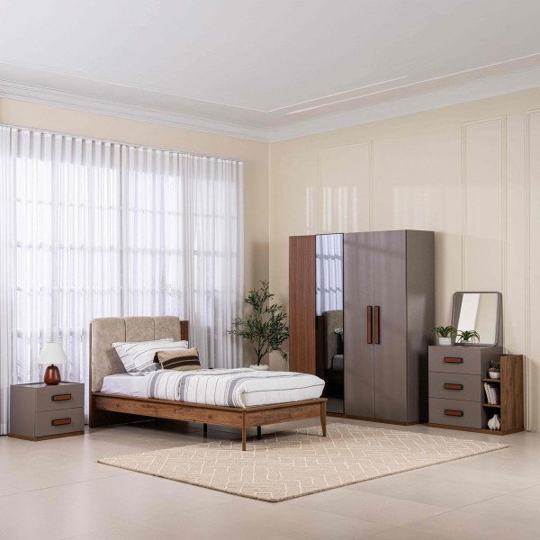 Tiran 100X200 Kids Bedroom Set with Wardrobe