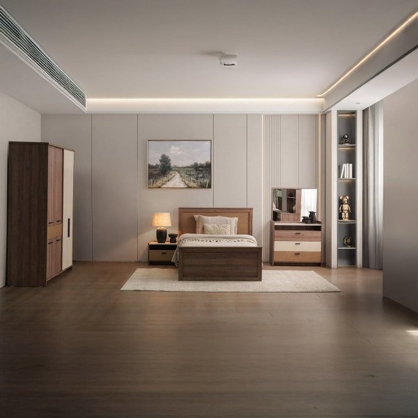 Alp 90X200 Kids Bedroom Set with Wardrobe