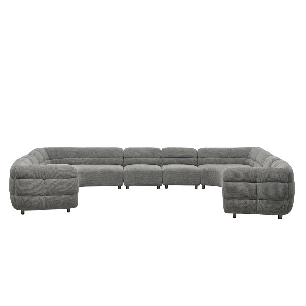 Nile Small U-Shape Corner Sofa Grey