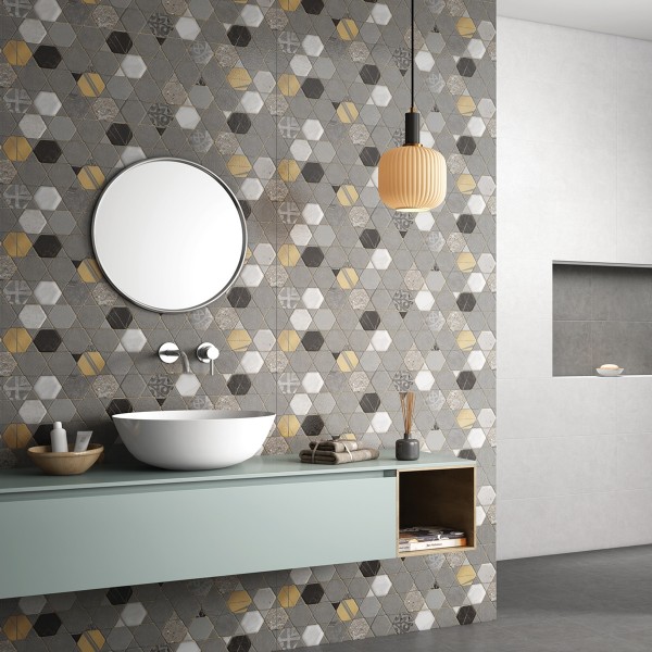 Cemento Ceramic Wall Tile Matt Grey 30X90 cm