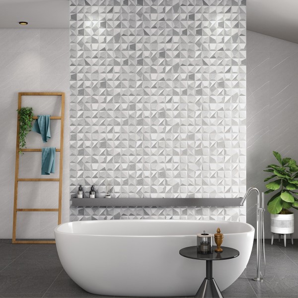 Muse Cement Ceramic Wall Tile Matt Grey 30X60 cm