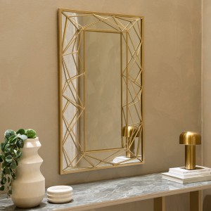 مرآة بوني ذهبية 91×58 سم