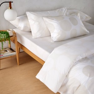 شُرشف سرير مشدود بحواف مطاطية مطبوع سامي بيج 120×200 سم