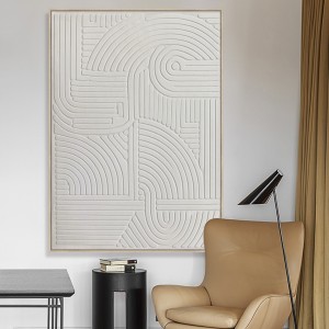 لوحة فنية جدارية ثلاثية الأبعاد أنستازيا بيضاء 100×140 سم