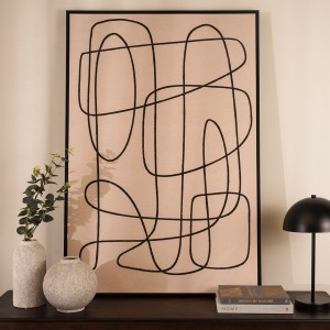 لوحة بإطار إيفان سوداء 80×120 سم