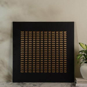 قطعة فنية جدارية راين سوداء 80×80 سم