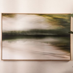 لوحة فنية بإطار جاد خضراء 120×80 سم