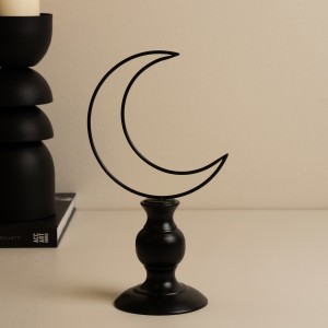 ديكور طاولة معدني قمرة أسود 29×4×30 سم