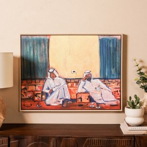 لوحة مرسومة يدويًا حيّاك متعددة الألوان 60×80 سم