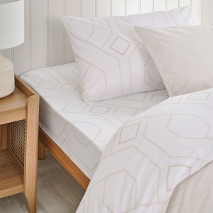 شرشف سرير مشدود مطبوع بحواف مطاطية تريليس إكرو 150×200 سم