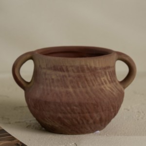 مزهرية بلوت بنية 16×13×10 سم