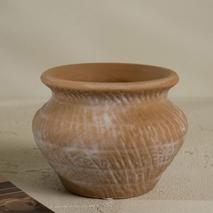 مزهرية بلوت بنية 13.4×13.4×10 سم