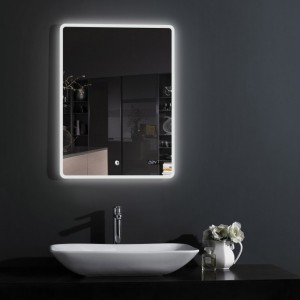مرآة حائط مع إضاءة وســاعة رقمية من ســـبيد