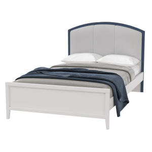 سرير أطفال سبنسر 120×200 أزرق / أبيض