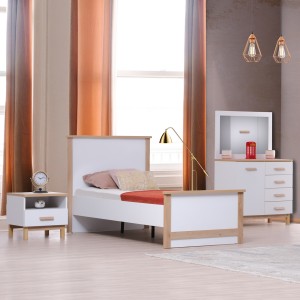 طقم غرفة نوم أطفال لندن جونيور 120×200 بدون خزانة ملابس