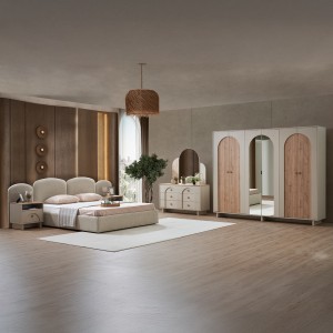 طقم غرفة نوم رينا 180×200 مع خزانة ملابس