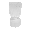 مزهرية مضلعة شالك أبيض 16x16x31 سم
