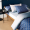 شُرشف سرير مشدود بحواف مطاطية مطبوع رينيه أزرق 200×200 سم