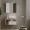 خزانة حمّام خشبية هامبورج بلون خشب البلوط الأبيض 79 × 92 × 49 سم