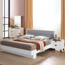 سرير فيره 180 × 200 كريمي / رمادي