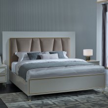 سرير ماريان 180×200 بيج/أبيض لؤلؤي