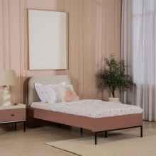 سرير أطفال فالون 100×200 بيج/وردي