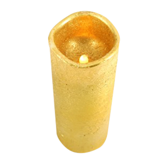 شمعة ليد سباركل عمودية ذهبي 7 × 15 سم