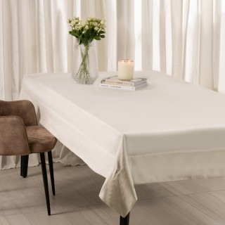مفرش طاولة طعام أبيض 160x240 سم