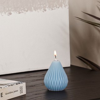 شمعة ديكور ماري زرقاء 7x9 سم