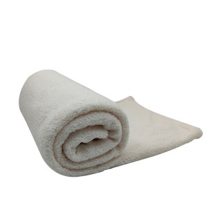 غطاء أو بطانية صغيرة خفيفة بوكل أبيض 130×150 سم
