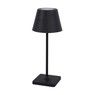مصباح طاولة بإضاءة إل إي دي شيد أسود 15.5×15.5×39 سم