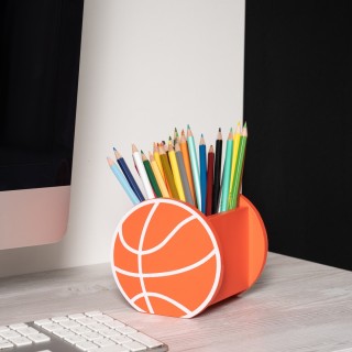 حامل أقلام كرة السلة للأطفال برتقالي 12×8×9.5 سم