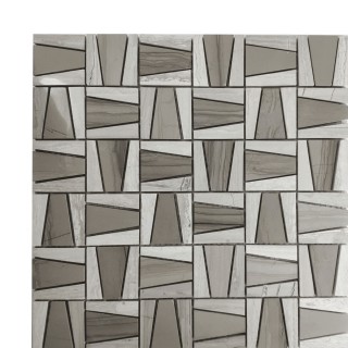 موزاييك بلوكس حجري رمادي 30 × 30 سم - قطعة واحدة