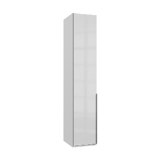 خزانة ملابس نيويورك بباب واحد زجاجي بيضاء
