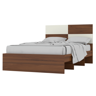 سرير كيلي للأطفال 120 × 200 بني داكن / أبيض