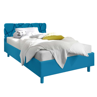 سرير أطفال رايلي 120 × 200 أزرق/أبيض