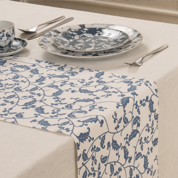 مفرش طاولة توسكاني أزرق 33 × 150 سم